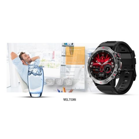 Smartwatch VELTORI VT110-1 Czarny Pasek Silikonowy VELTORI