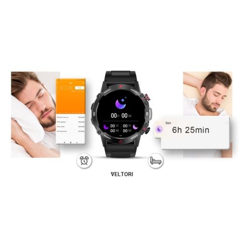 Smartwatch VELTORI VT110-1 Czarny Pasek Silikonowy VELTORI