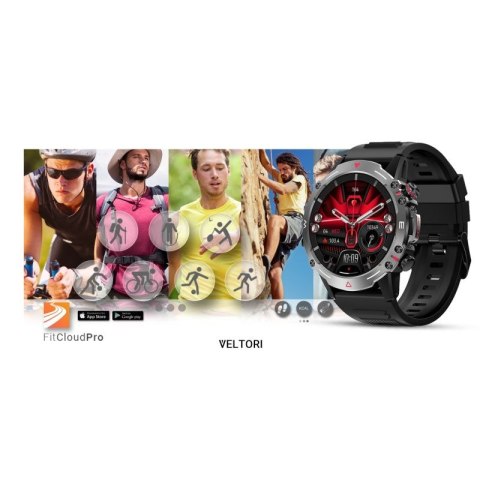 Smartwatch VELTORI VT110-1 Czarny Pasek Silikonowy VELTORI