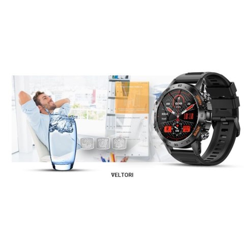 Smartwatch VELTORI VT120-1 Czarny Pasek Silikonowy VELTORI