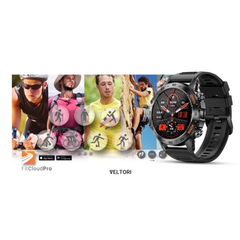 Smartwatch VELTORI VT120-1 Czarny Pasek Silikonowy VELTORI