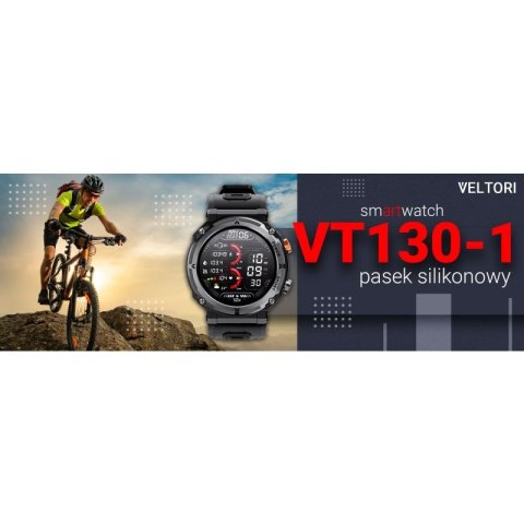 Smartwatch VELTORI VT130-1 Czarny Pasek Silikonowy VELTORI