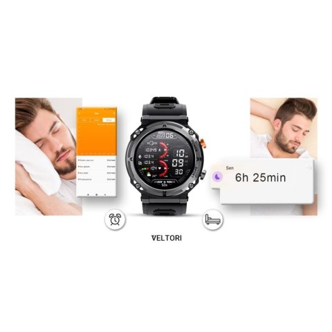 Smartwatch VELTORI VT130-1 Czarny Pasek Silikonowy VELTORI