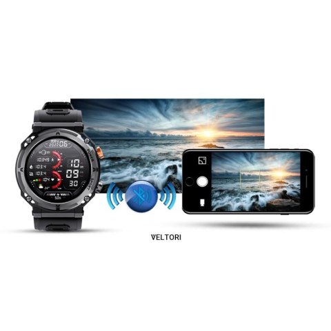 Smartwatch VELTORI VT130-1 Czarny Pasek Silikonowy VELTORI
