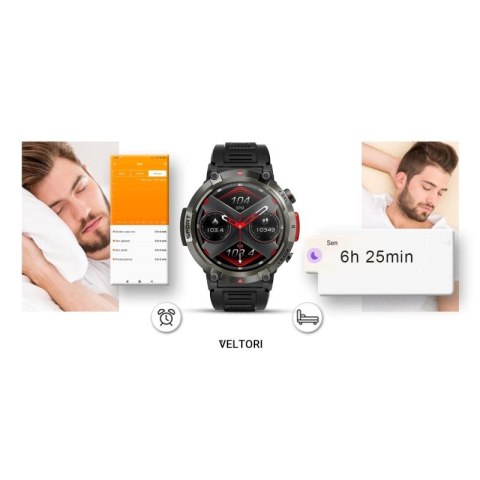 Smartwatch VELTORI VT140-1 Czarny Pasek Silikonowy VELTORI