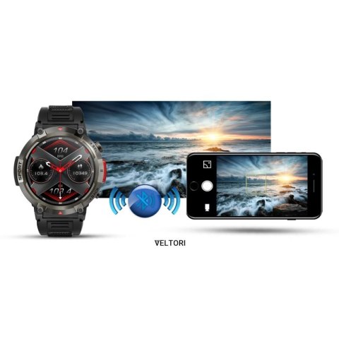 Smartwatch VELTORI VT140-1 Czarny Pasek Silikonowy VELTORI