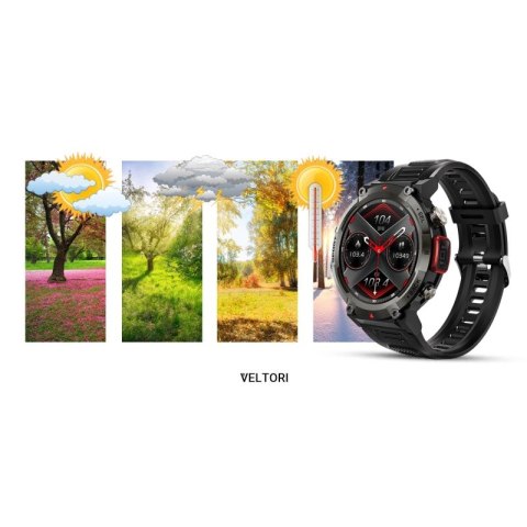 Smartwatch VELTORI VT140-1 Czarny Pasek Silikonowy VELTORI