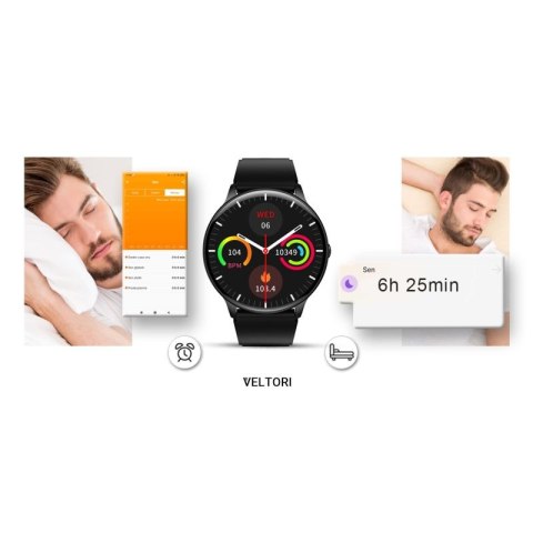 Smartwatch VELTORI VT160-1 Czarny Pasek Silikonowy VELTORI