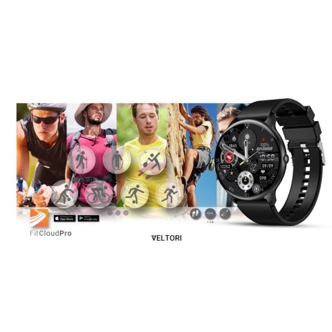 Smartwatch VELTORI VT160-1 Czarny Pasek Silikonowy VELTORI