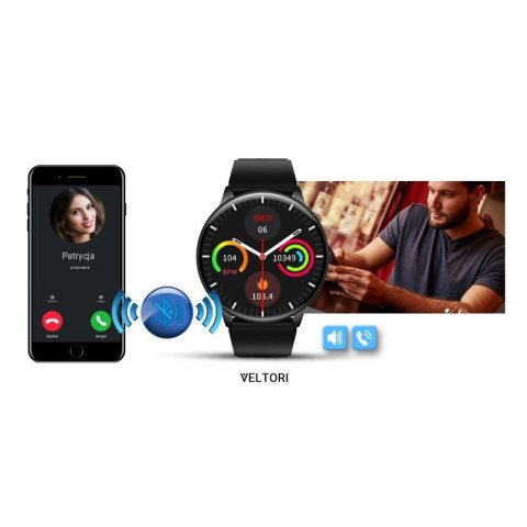Smartwatch VELTORI VT160-1 Czarny Pasek Silikonowy VELTORI