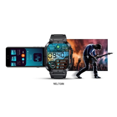 Smartwatch VELTORI VT200-1 Czarny Pasek Silikonowy VELTORI
