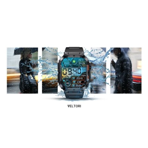 Smartwatch VELTORI VT200-1 Czarny Pasek Silikonowy VELTORI