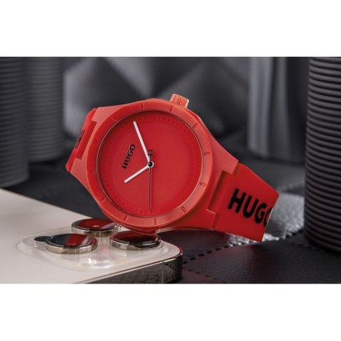 Zegarek Męski HUGO Lit For Him Red 1530346 + BOX Hugo