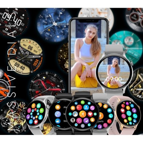 Smartwatch Damski RUBICON RNCF10 Silver/Grey SMARUB238 RUBICON