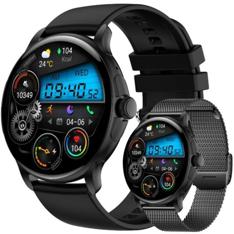 Smartwatch Damski Rubicon RNCF35 BLACK Bransoleta + Pasek RUBICON