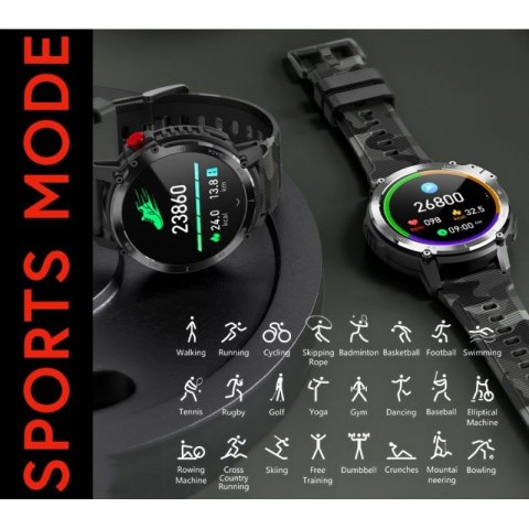 Smartwatch Męski RUBICON RNCF08 Black/Moro SMARUB232 RUBICON