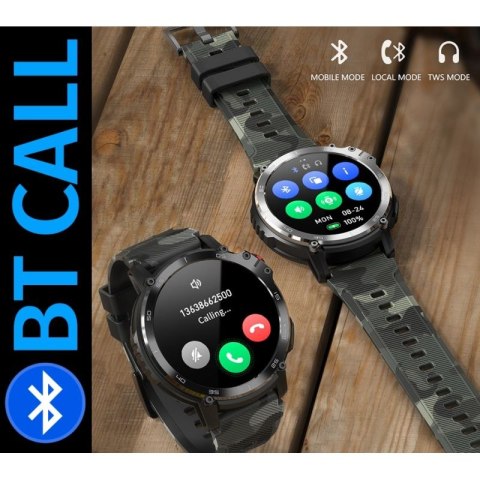 Smartwatch Męski RUBICON RNCF08 Black/Moro SMARUB232 RUBICON