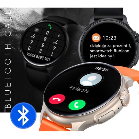 Smartwatch Męski RUBICON RNCF12 Tytan/Orange SMARUB245 RUBICON