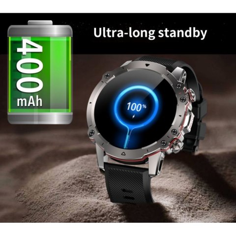 Smartwatch Męski Rubicon RNCF18-1 BLACK Bransoleta + Pasek RUBICON