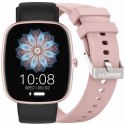 Smartwatch Damski GRAVITY GT18-1 Różowy Pasek Silikonowy + Czarny Pasek Gravity