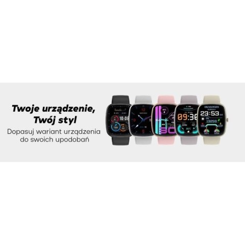 Smartwatch Damski GRAVITY GT18-2 Różowy Pasek Silikonowy + Biały Pasek Gravity