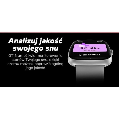 Smartwatch Damski GRAVITY GT18-3 Różowy Pasek Silikonowy + Granatowy Pasek Gravity