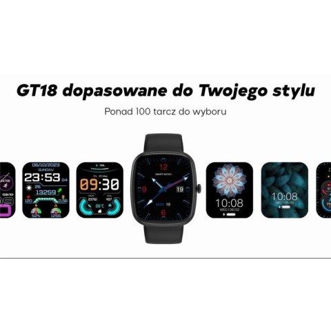 Smartwatch Damski GRAVITY GT18-3 Różowy Pasek Silikonowy + Granatowy Pasek Gravity