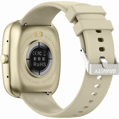 Smartwatch Damski GRAVITY GT18-7 Beżowy Pasek Silikonowy + Czarny Pasek Gravity