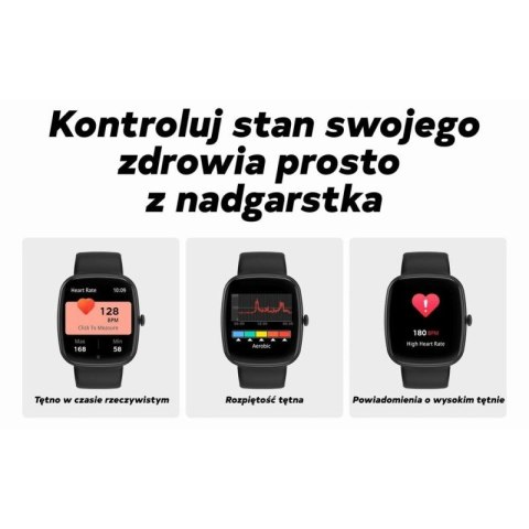 Smartwatch Damski GRAVITY GT18-7 Beżowy Pasek Silikonowy + Czarny Pasek Gravity
