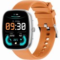 Smartwatch Męski GRAVITY GT18-4 Pomarańczowy Pasek Silikonowy + Czarny Pasek Gravity