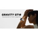 Smartwatch Męski GRAVITY GT18-4 Pomarańczowy Pasek Silikonowy + Czarny Pasek Gravity