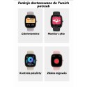 Smartwatch Męski GRAVITY GT18-4 Pomarańczowy Pasek Silikonowy + Czarny Pasek Gravity