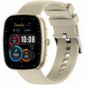 Smartwatch Damski GRAVITY GT18-8 Beżowy Pasek Silikonowy + Biały Pasek Gravity