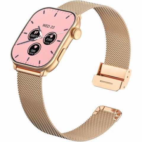 Smartwatch Damski GRAVITY GT28-6 Pasek + Bransoleta Różowe złoto Różowy Gravity
