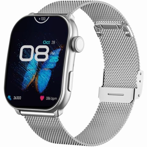 Smartwatch Damski GRAVITY GT28-9 Pasek + Bransoleta Czarno Srebrny Gravity