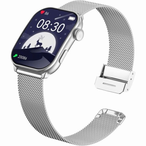 Smartwatch Damski GRAVITY GT28-9 Pasek + Bransoleta Czarno Srebrny Gravity