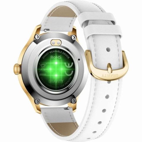 Smartwatch Gravity Biało Złoty 2 Paski GT25-2 PRO Gravity