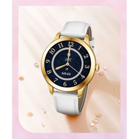 Smartwatch Gravity Biało Złoty 2 Paski GT25-2 PRO Gravity