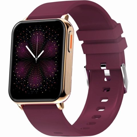 Smartwatch Gravity Różowe Złoto Bordowy 2 Paski GT17-6 Gravity