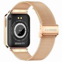 Smartwatch Gravity Różowe Złoto Bordowy 2 Paski GT17-6 Gravity