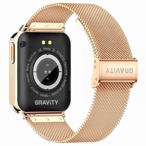 Smartwatch Gravity Różowe Złoto Bordowy 2 Paski GT17-6 Gravity