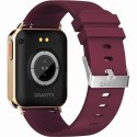 Smartwatch Gravity Różowe Złoto Bordowy 2 Paski GT17-6 Gravity