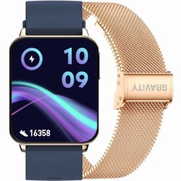Smartwatch Gravity Różowe Złoto Granatowy 2 Paski GT17-2 Gravity