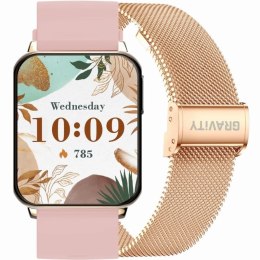Smartwatch Gravity Różowe Złoto Różowy 2 Paski GT17-1 Gravity
