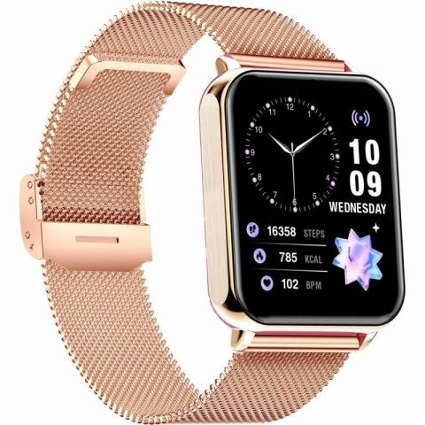 Smartwatch Gravity Różowe Złoto Różowy 2 Paski GT17-1 Gravity