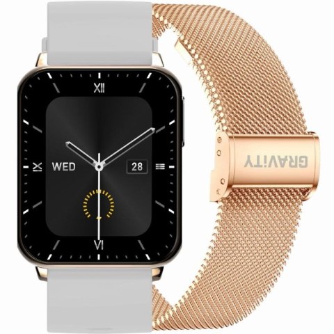 Smartwatch Gravity Różowe Złoto Szary 2 Paski GT17-4 Gravity
