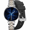 Smartwatch Gravity Srebrno Różowe Złoto Czarny 2 Paski GT26-5 Gravity