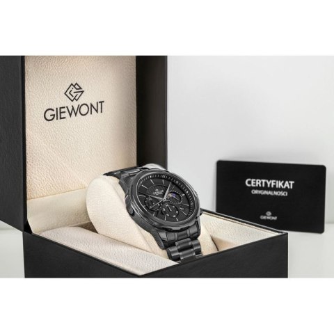 Zegarek Męski Giewont Chronograph Sapphire Czarny GW9460-B1 Giewont