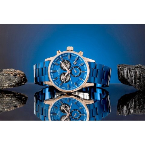 Zegarek Męski Giewont Chronograph Sapphire Niebieski GW4580-B5 Giewont