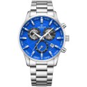 Zegarek Męski Giewont Chronograph Sapphire Srebrno Niebieski GW4580-B3 Giewont